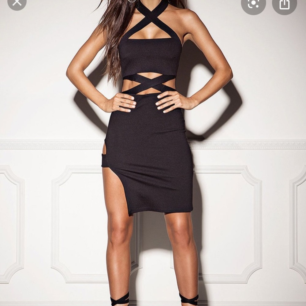 NWT ‼️ Black Strap Bodycon Dress